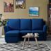 Blue Sectional - Alcott Hill® Thurman 72" Wide Reversible Modular Sofa & Chaise Polyester | 35.5 H x 72 W x 53.5 D in | Wayfair