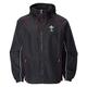 WRU Official Ladies Red Waterproof Jacket (Welsh, Wales, Women, Rugby, Nations, Union) (Black, 12-14)