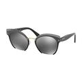 MIU MIU Damen 0Mu53Ts 1Ab7W1 53 Sonnenbrille, Schwarz (Black/Greymirrorsilver)