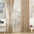 Ians Emporium Oriental Bird Vintage Floral CREAM Shabby Chic Tape Top Lined Blackout Curtains 46" W x 90" L - Curtains At Home