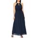 VILA CLOTHES Women's Vimilina Halterneck Maxi Dress-Noos, Blue (Total Eclipse), 10 (Size: 36)