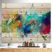 Zipcode Design™ Contemporary Brush Stroke Colorful - Graphic Art Print on Canvas Wood in Brown | 15 H x 20 W x 1.5 D in | Wayfair