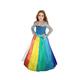 Ciao- Barbie Rainbow Princess costume dress disguise fancy dress official girl (Size 5-7 years)