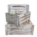 Gracie Oaks 3 Pieces Manufactured Wood Crate Set Manufactured Wood in White | 6 H x 14.5 W x 10.6 D in | Wayfair 06A54D7D7A264180816E9C124C8224CE