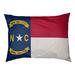 Tucker Murphy Pet™ Burien North Carolina Flag Designer Pillow Fleece, Polyester in Red | 14 H x 42.5 W x 32.5 D in | Wayfair