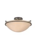 Hubbardton Forge Plain 17 Inch 3 Light Semi Flush Mount - 124304-1011