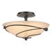 Hubbardton Forge Forged Leaves 13 Inch 2 Light Semi Flush Mount - 126712-1009