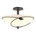 Hubbardton Forge Forged Leaves 16 Inch 3 Light Semi Flush Mount - 126732-1008