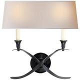 Visual Comfort Signature Collection Chapman & Myers Cross Bouillotte 15 Inch Wall Sconce - CHD 1191BZ-NP