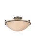 Hubbardton Forge Plain 17 Inch 3 Light Semi Flush Mount - 124304-1003