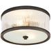 Visual Comfort Signature Collection Alexa Hampton Randolph 11 Inch 2 Light Flush Mount - AH 4200BZ-FG