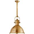 Visual Comfort Signature Collection Chapman & Myers Country Industrial 19 Inch Large Pendant - CHC 5136AB-AB