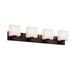 Justice Design Group Fusion 35 Inch 4 Light Bath Vanity Light - FSN-8924-55-OPAL-DBRZ