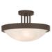 Livex Lighting New Brighton 16 Inch 3 Light Semi Flush Mount - 73956-07