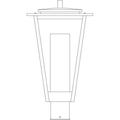 Arroyo Craftsman Brighton 15 Inch Tall 1 Light Outdoor Post Lamp - BRP-10CLR-WHT-BK