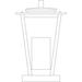 Arroyo Craftsman Brighton 13 Inch Tall 1 Light Outdoor Pier Lamp - BRC-8CLR-WHT-RB