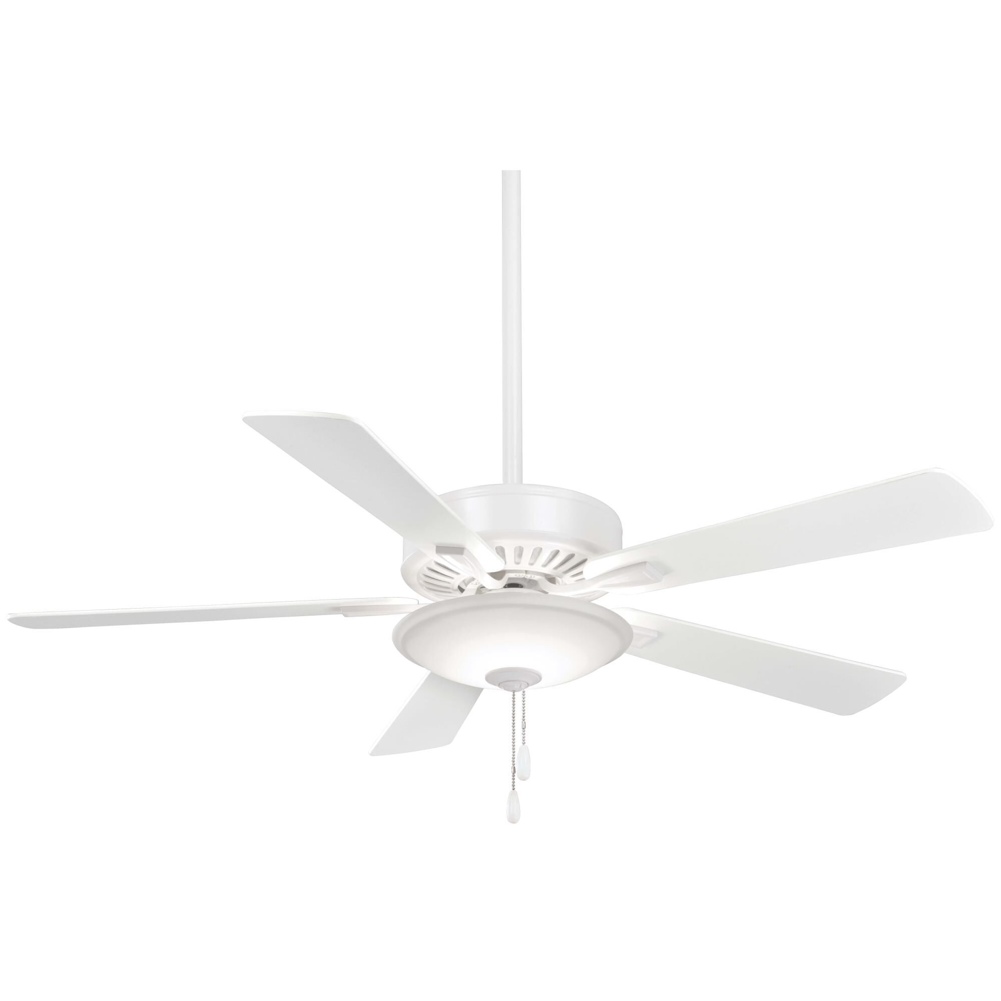 Minka Aire Contractor 52 Inch Ceiling Fan with Light Kit - F656L-WH