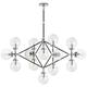 Visual Comfort Signature Collection Ian K. Fowler Bistro 52 Inch 13 Light Chandelier - S 5024PN/BLK-CG