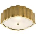 Visual Comfort Signature Collection Alexa Hampton Balthazar 14 Inch 3 Light Flush Mount - AH 4025NB-FG