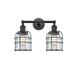 Innovations Lighting Bruno Marashlian Small Bell Cage 16 Inch 2 Light Bath Vanity Light - 208-BK-G54-CE