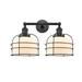 Innovations Lighting Bruno Marashlian Large Bell Cage 19 Inch 2 Light Bath Vanity Light - 208-BK-G71-CE