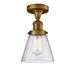 Innovations Lighting Bruno Marashlian Small Cone 6 Inch 1 Light Semi Flush Mount - 517-1CH-BB-G64-LED