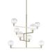 Visual Comfort Modern Collection Sean Lavin Gambit 35 Inch 8 Light LED Chandelier - 700GMBCS