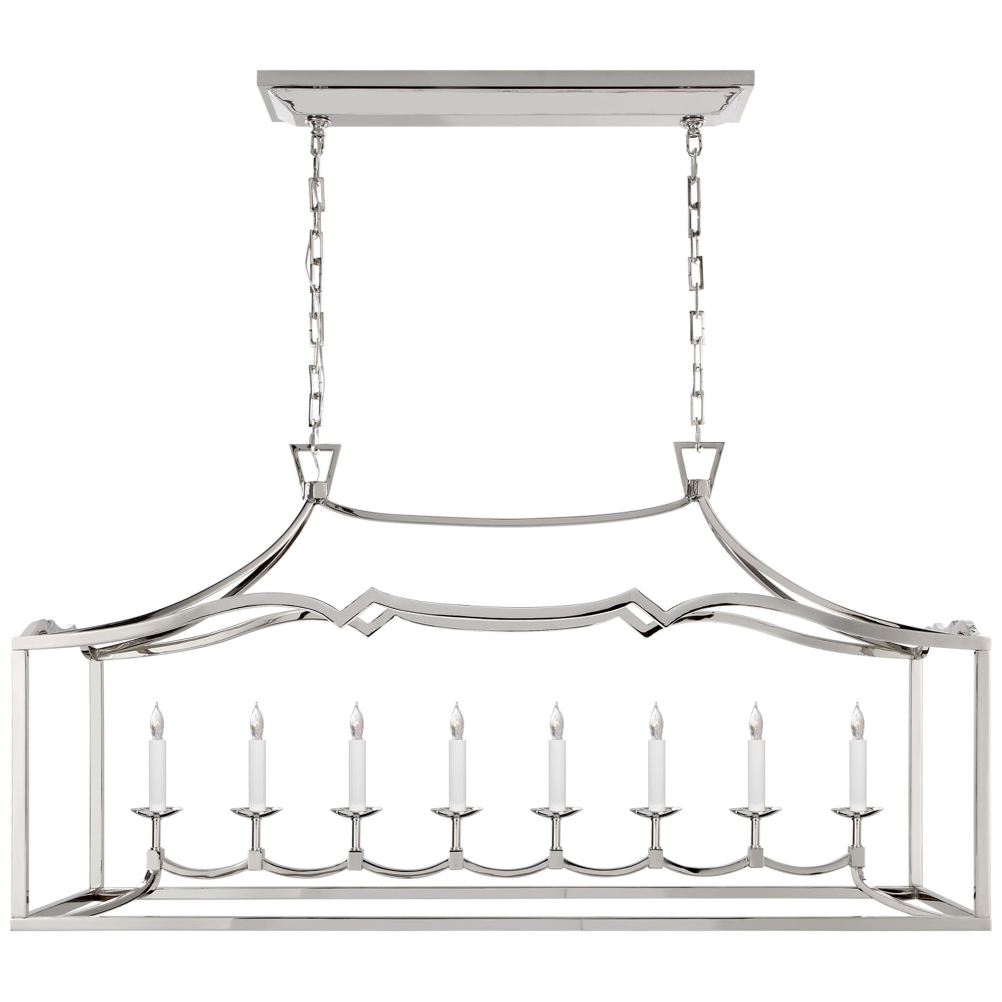 Visual Comfort Signature Collection Chapman & Myers Fancy Darlana 51 Inch 8 Light Linear Suspension Light - CHC 2183PN