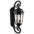 Kichler Lighting Courtyard 40 Inch Tall 3 Light Outdoor Wall Light - 9060BKT