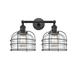 Innovations Lighting Bruno Marashlian Large Bell Cage 19 Inch 2 Light LED Bath Vanity Light - 208-BK-G74-CE-LED