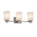 Justice Design Group Veneto Luce 25 Inch 3 Light Bath Vanity Light - GLA-8473-26-WHTW-NCKL