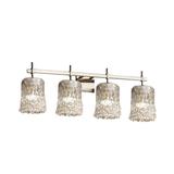 Justice Design Group Veneto Luce 31 Inch 4 Light Bath Vanity Light - GLA-8414-16-CLRT-NCKL-LED4-2800