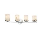 Justice Design Group Alabaster Rocks! 31 Inch 4 Light Bath Vanity Light - ALR-8454-10-NCKL