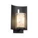 Justice Design Group Alabaster Rocks! 12 Inch Wall Sconce - ALR-7591W-10-MBLK-LED1-700