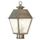 Livex Lighting Mansfield 17 Inch Tall 2 Light Outdoor Post Lamp - 2166-29