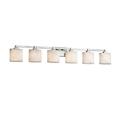 Justice Design Group Clouds 51 Inch 6 Light Bath Vanity Light - CLD-8436-30-NCKL-LED6-4200