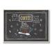 Ebern Designs Ehme 'It's Coffee O'clock' Chalkboard-Look Textual Art Wall Plaque Wood in Black/Brown/White | 10 H x 15 W x 0.5 D in | Wayfair