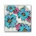 Winston Porter Graphic Pink & Blue Floral III Removable Wall Decal Vinyl in White | 36 H x 36 W in | Wayfair B4C60471EC6B445784635A77056C4449