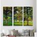 Charlton Home® A Premium 'The Alley of Champ De Foire' - 3 Piece Painting Print Set on Canvas in White | 24 H x 36 W x 1.5 D in | Wayfair