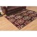 White 23 x 0.31 in Area Rug - Astoria Grand Rosanna Damask Burgundy/Beige Area Rug Polypropylene/Jute & Sisal | 23 W x 0.31 D in | Wayfair