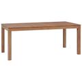 vidaXL Dining Table Solid Teak Wood with Natural Finish 180x90x76 cm