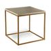 Joe Ruggiero Collection Chaplin Wood End Table Wood/Metal in Brown | 24 H x 24 W x 24 D in | Wayfair JR008-87-Oak-N