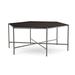 Joe Ruggiero Collection Athena Coffee Table Metal in Gray/Black/Brown | 18 H x 43.38 W x 43.38 D in | Wayfair JR001-79-Maple-R