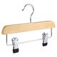 The Hanger Store 30 Baby & Kids Wooden Coat Clothes Hangers with Clips and Bar for Childrens Trousers, Skirts