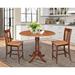 August Grove® Sprayberry 3 - Piece Counter Height Drop Leaf Solid Wood Dining Set Wood in Black | 35.5 H in | Wayfair