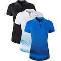 jeansian Women's 3 Packs Sport Quick Dry Polo T-Shirt SWT251 PackC M