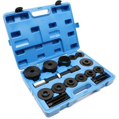 Radlager Werkzeug Satz 19 teilig, Druckplatten 55,5-84 mm, Gewindespindel, Druckhülsen,