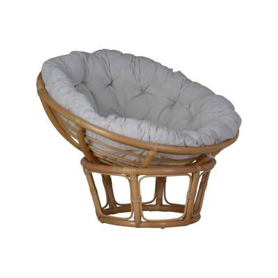 MiaMöbel Sessel 'Papasan' honig, Ø 80 cm Rattan Modern