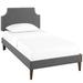 Corene Twin Fabric Platform Bed with Squared Tapered Legs MOD-5951-GRY