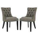 Regent Dining Side Chair Fabric Set of 2 EEI-2743-GRA-SET